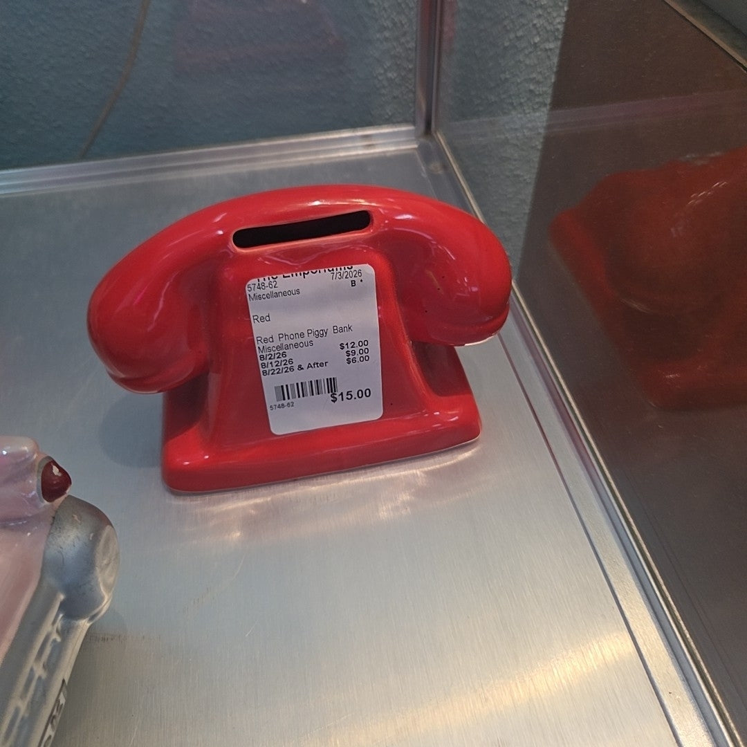 Red Phone Piggy Bank Miscellaneous