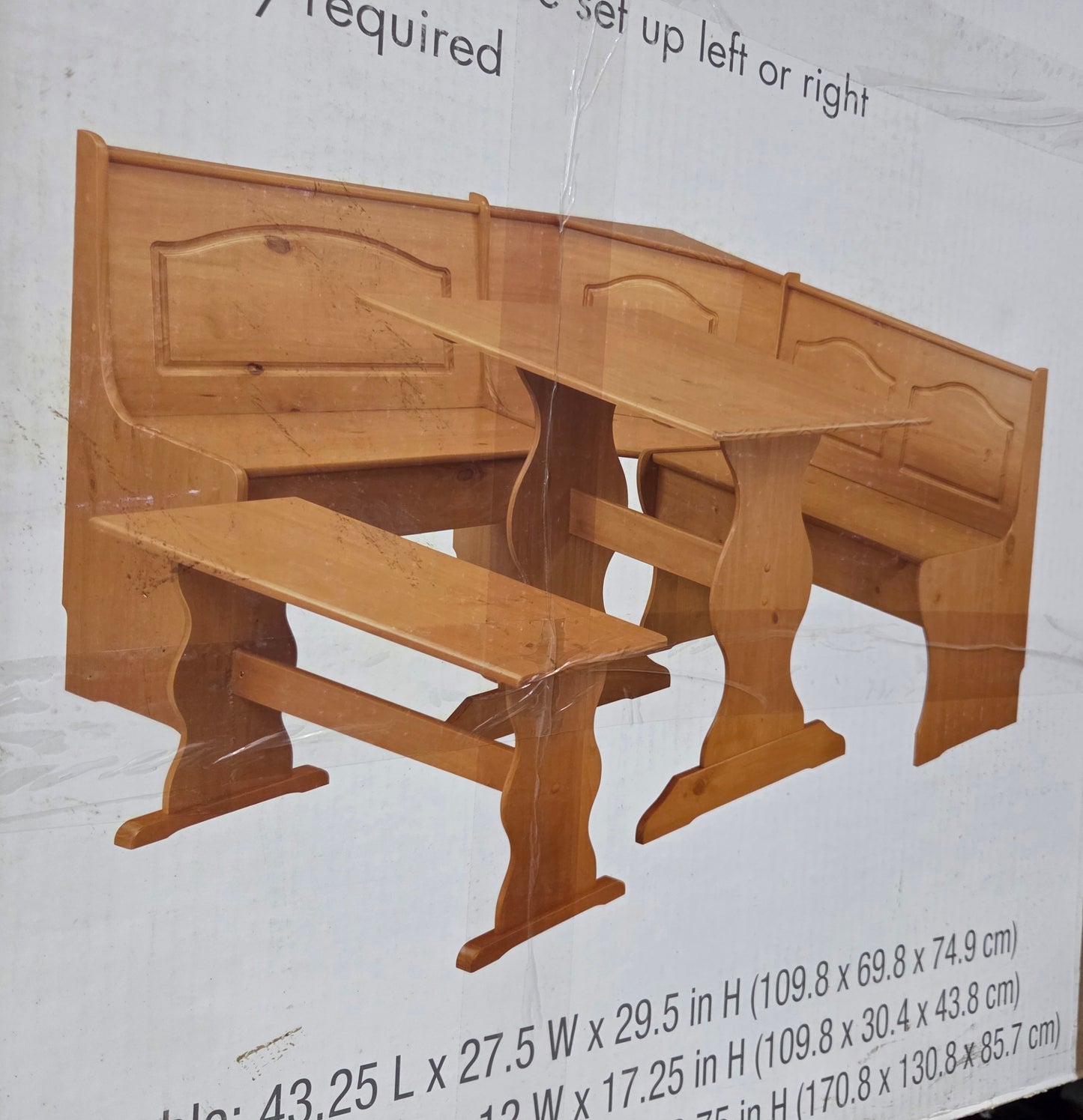 Wooden Corner nook Table set