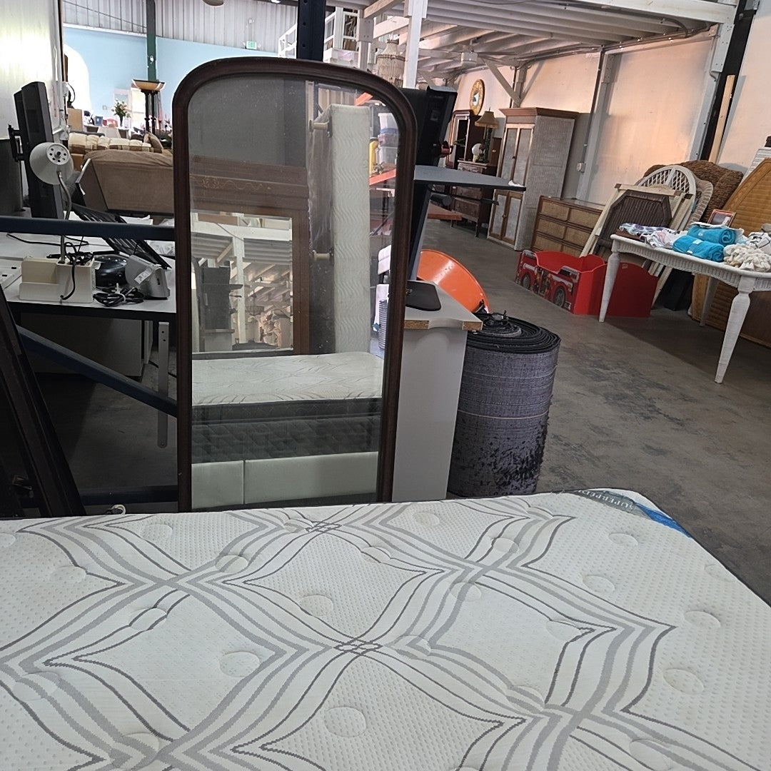 wooden framed mirror
