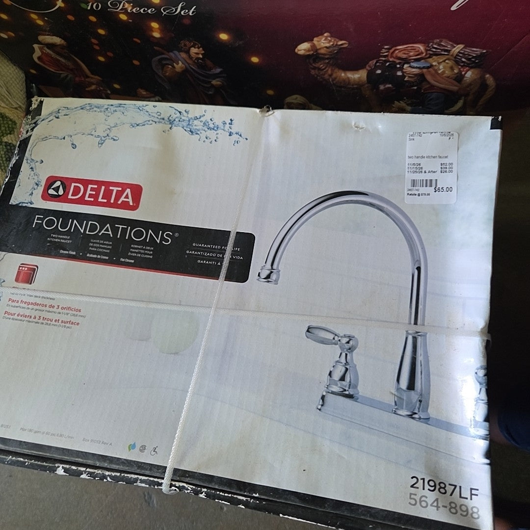 two handle kitchen faucet