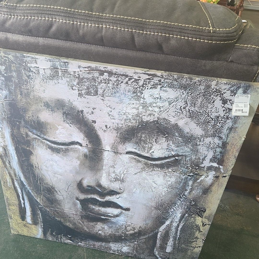 donar buddha face wall art