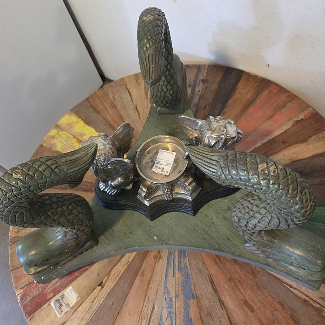 Neoclassical- koi fish table base