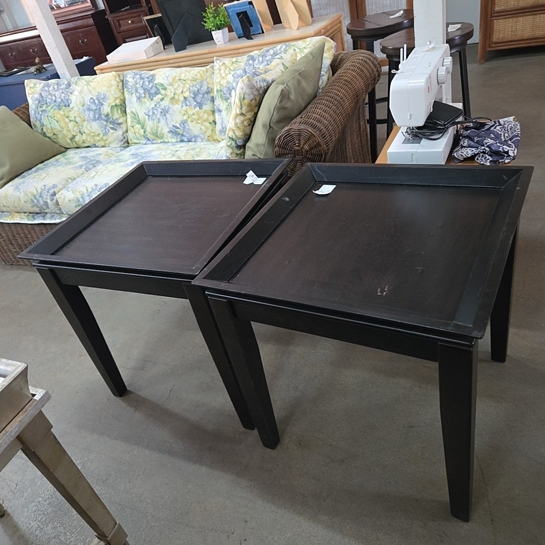 wooden end table