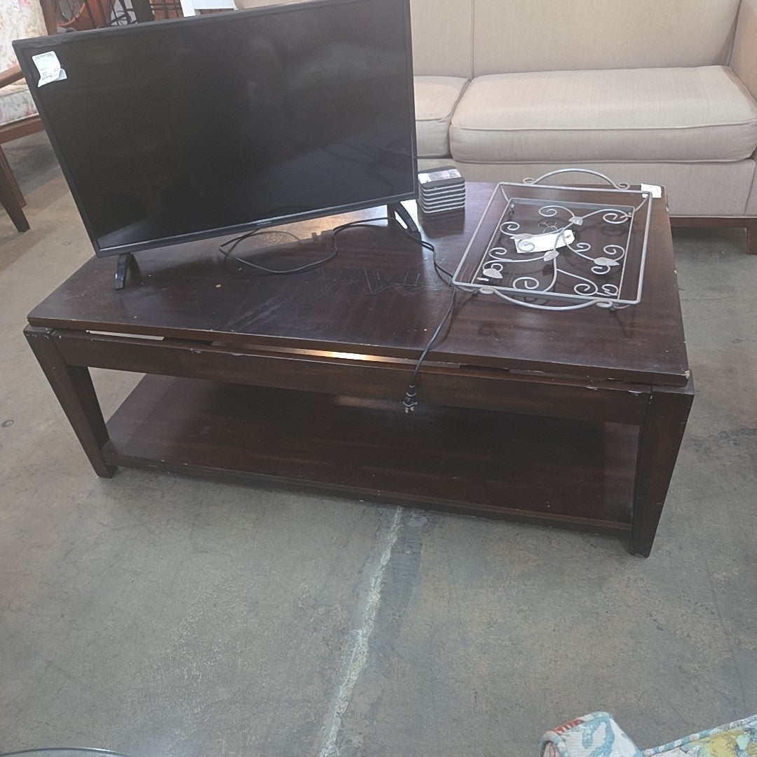 Covertible lift-top coffee table