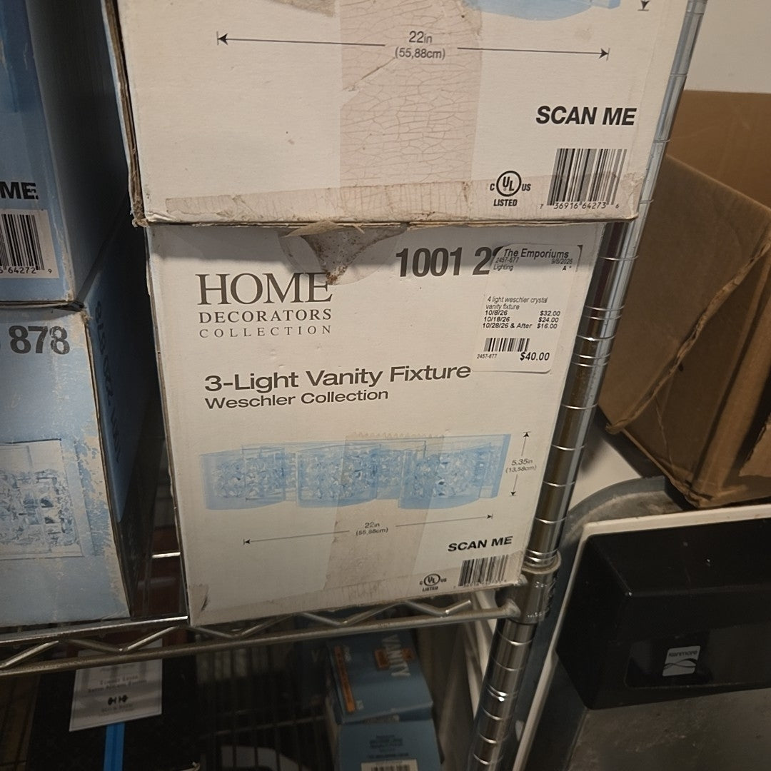 4 light weschler crystal vanity fixture