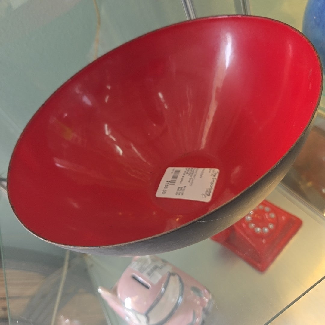 Krenit Mid Century Red/Black Bowl