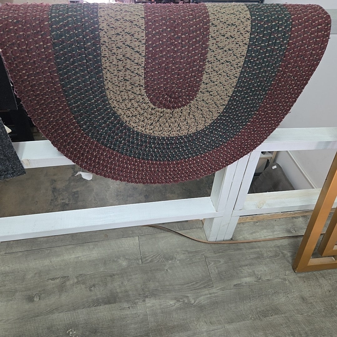 Burgundy Braided Rug