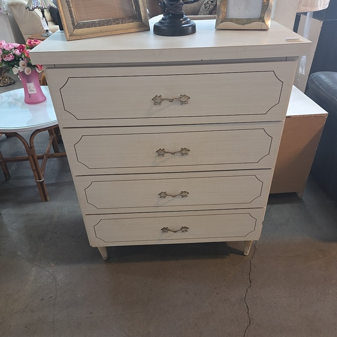 4 Drawer White Dresser