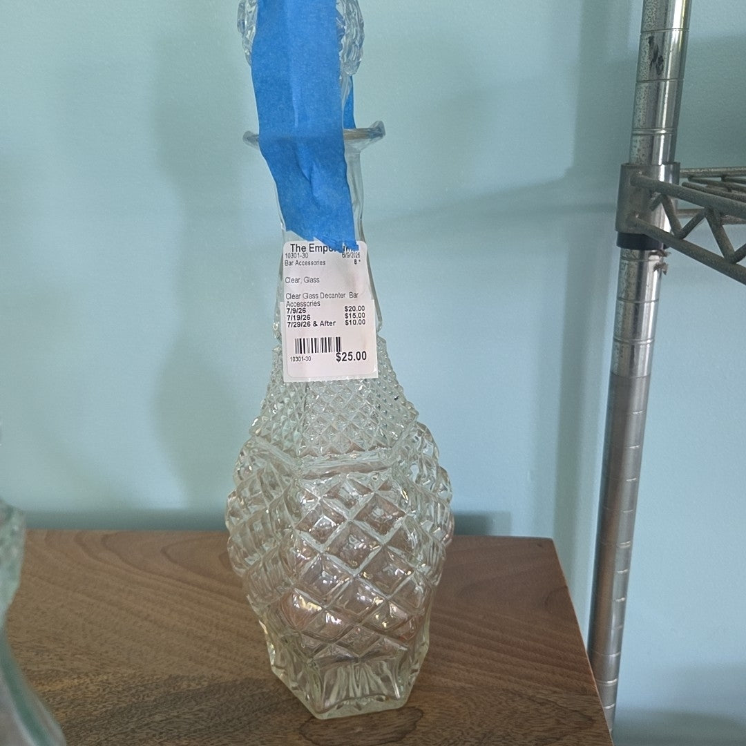 Clear Glass Decanter Bar Accessories