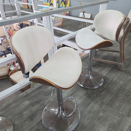 Adjustable Cream Bar Stool Damage to Top