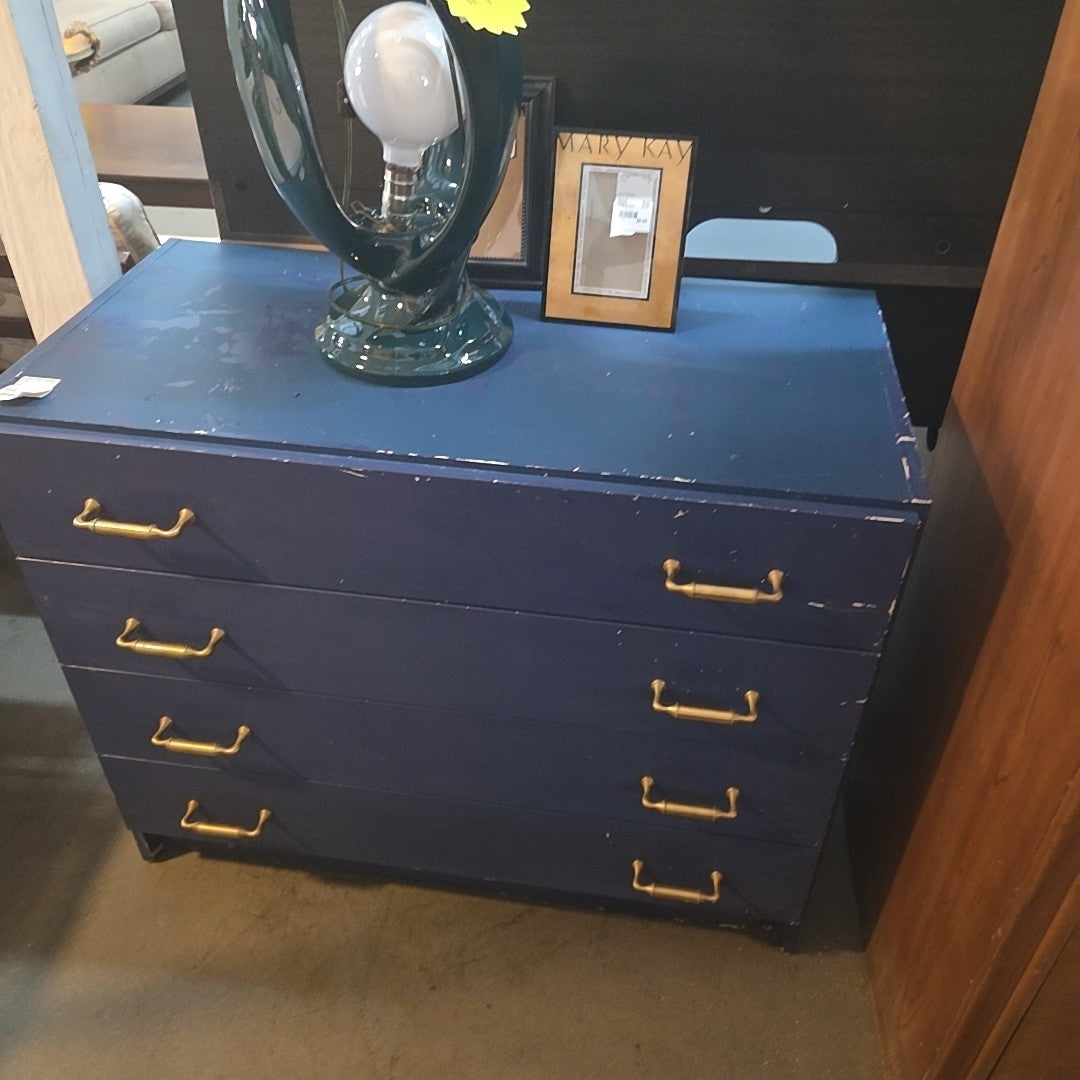 blue chest with drawers