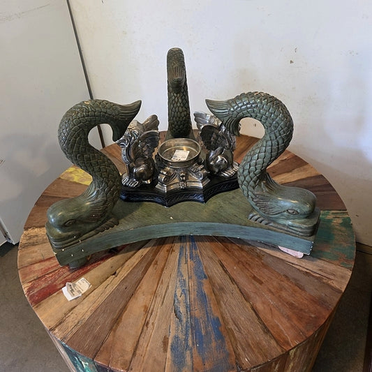 Neoclassical- koi fish table base