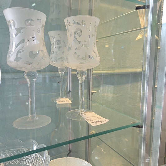 Sorelle Etched Wine glasses
