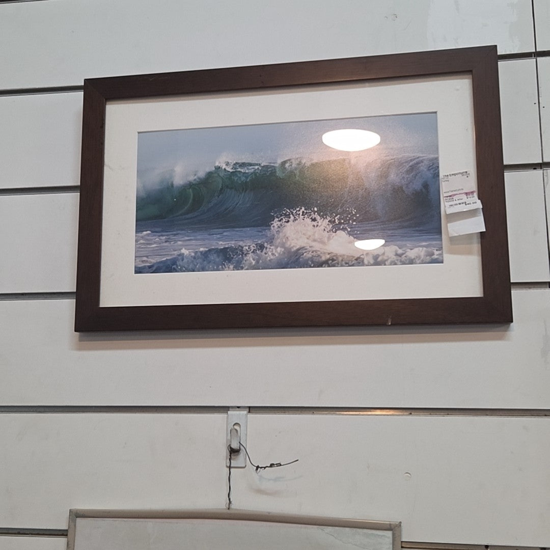 wave framed photo