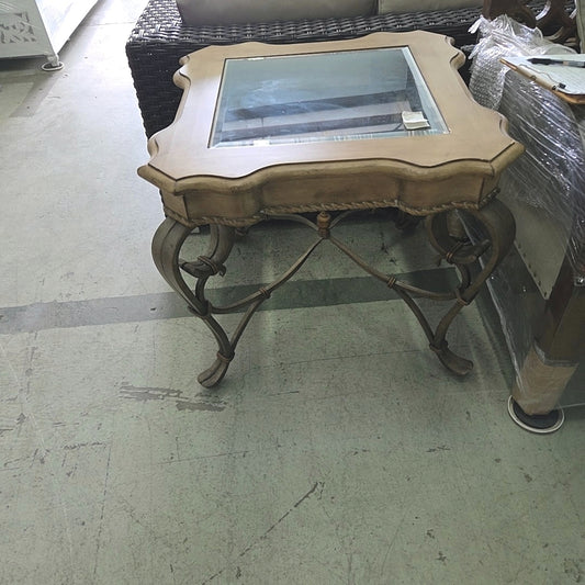 scallop square end table