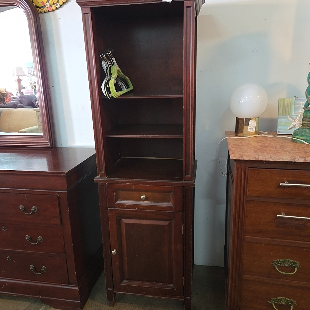 2 piece wooden cabinet w/ door