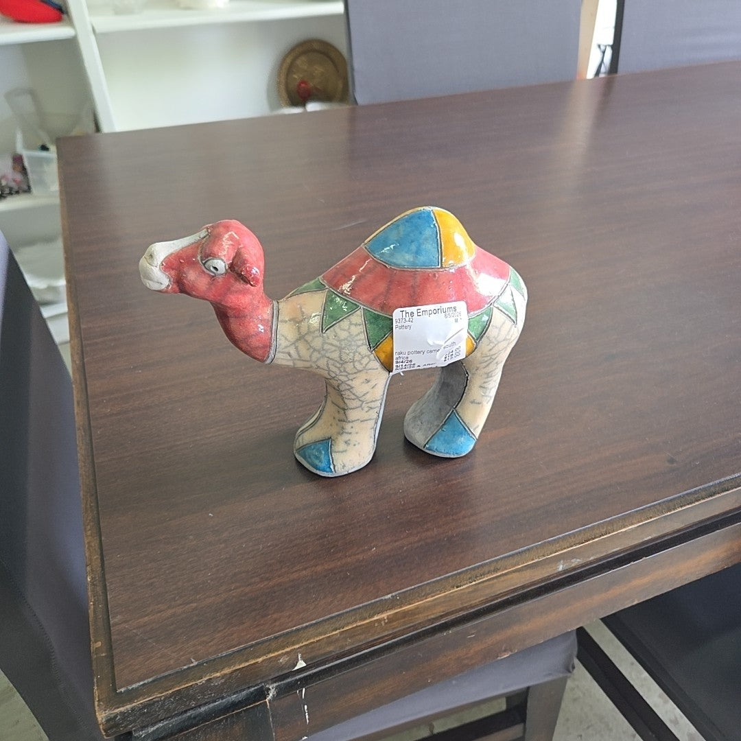 raku pottery camel- south africa