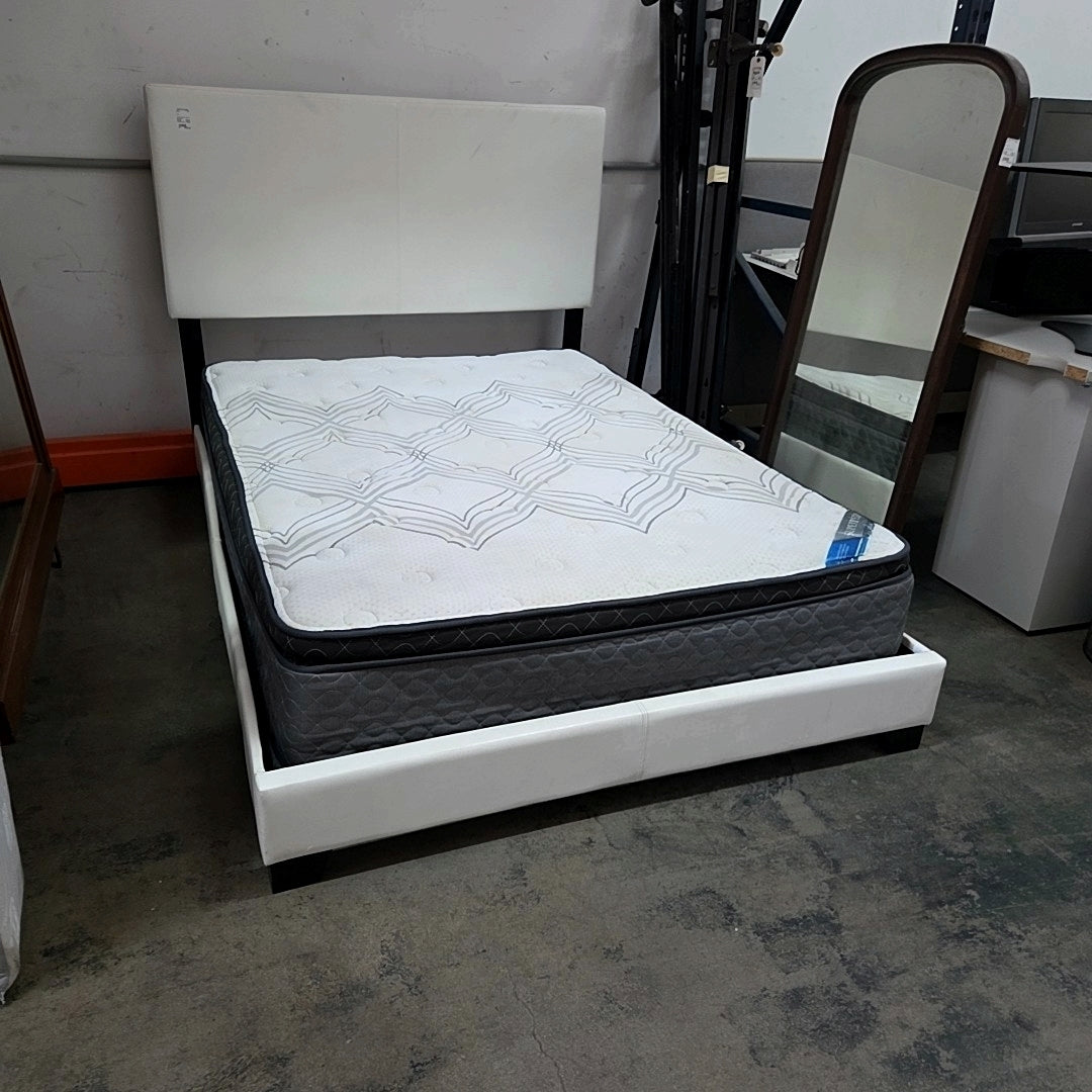 full size bed frame, mattress & box spring