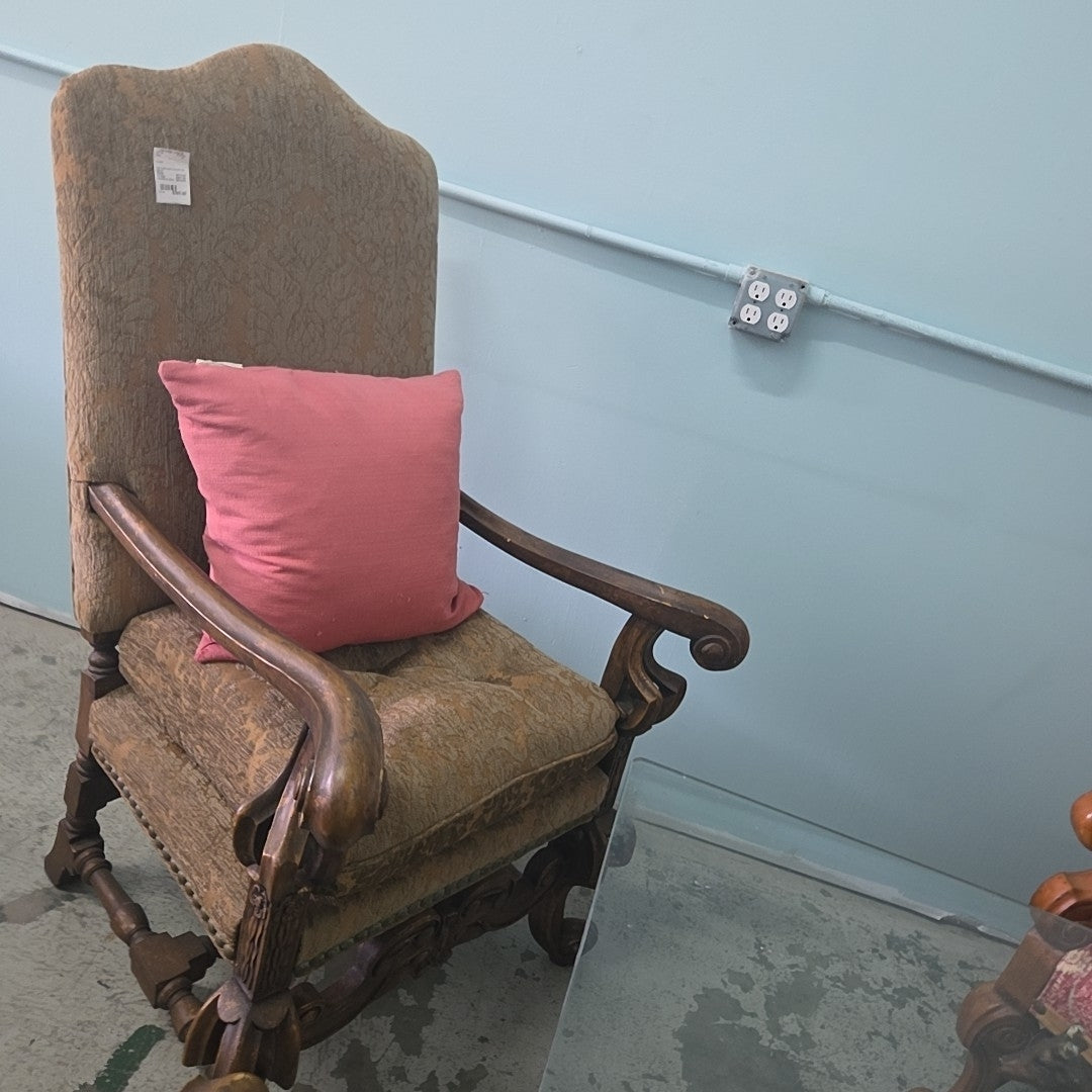 Renaissance revival high back chair