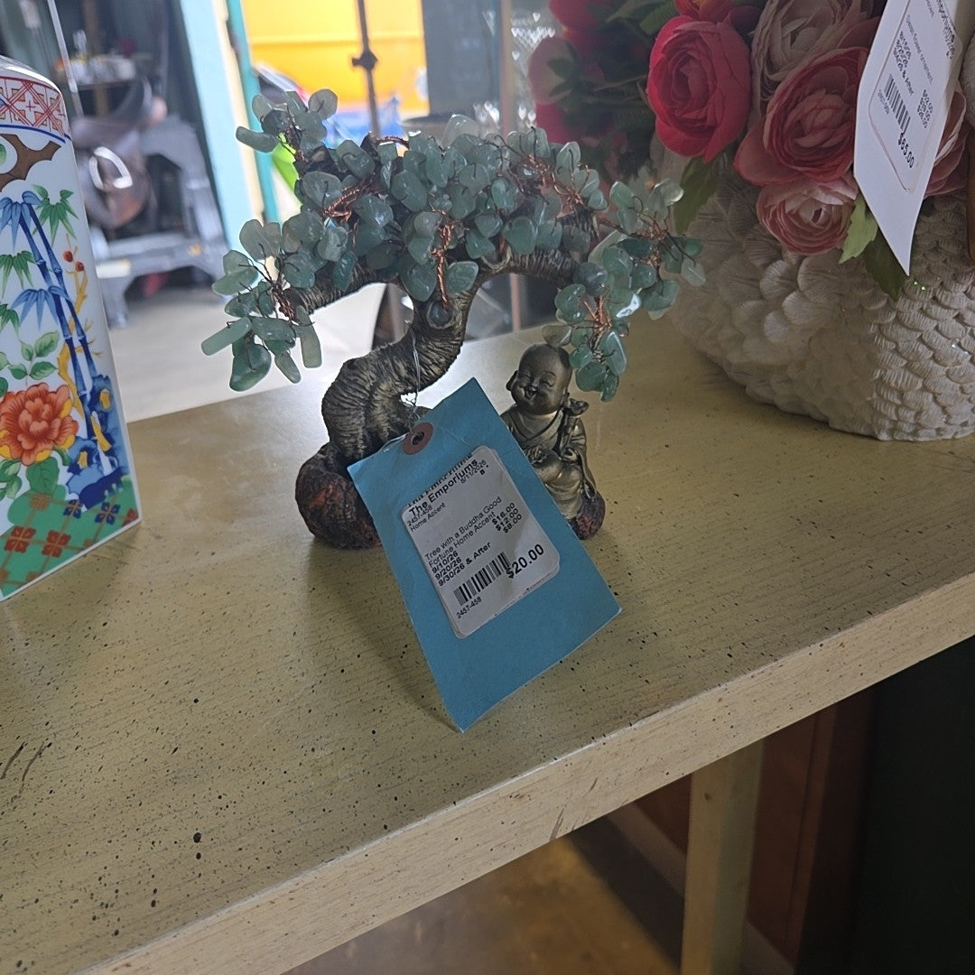 Tree with a Buddha Good Fortune Home Accent