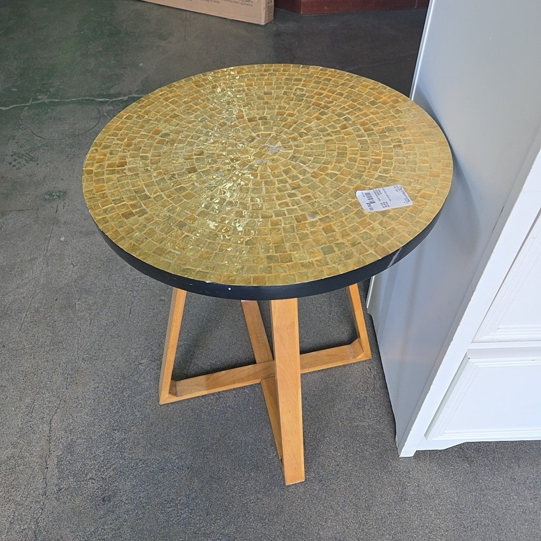 side table yellow tiles