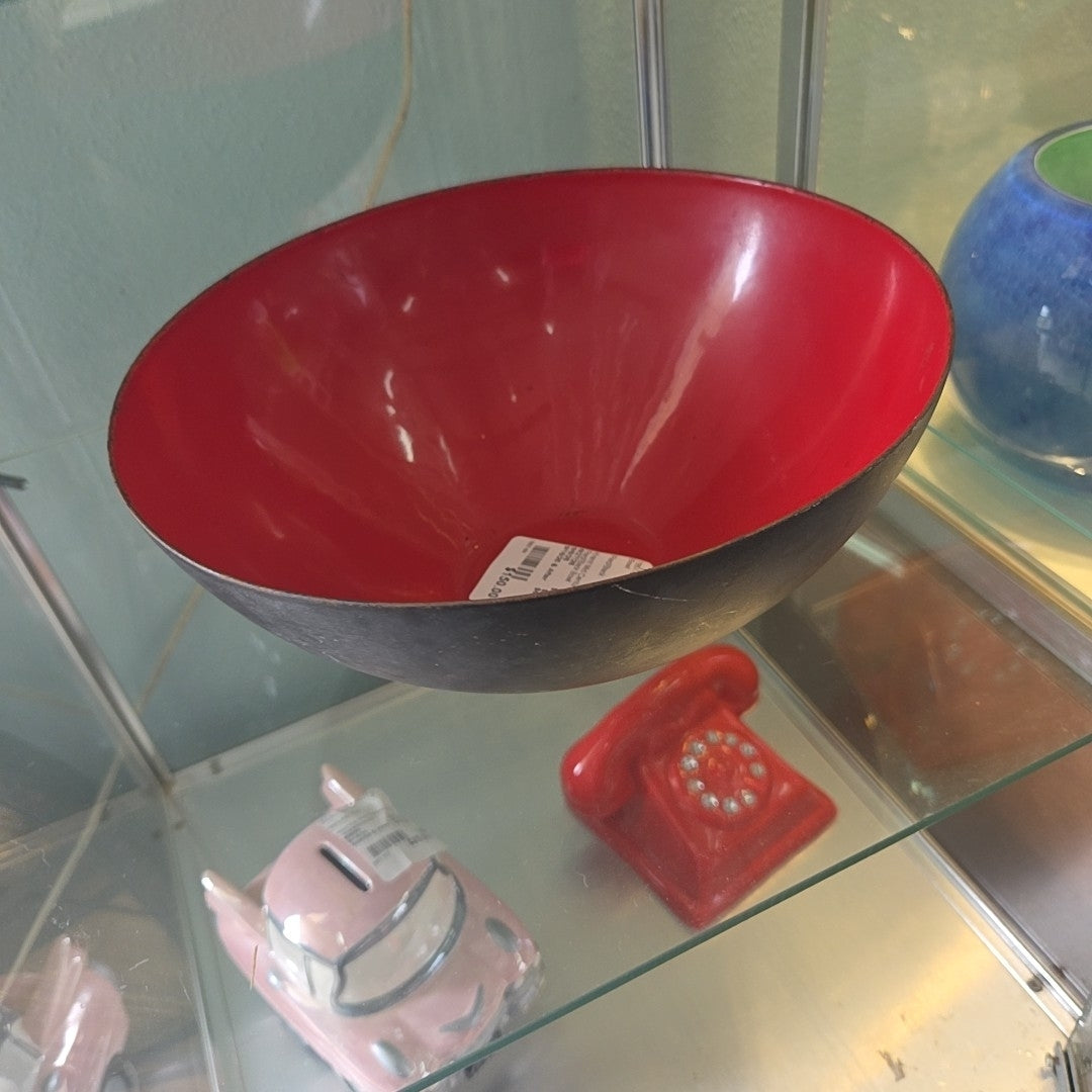 Krenit Mid Century Red/Black Bowl