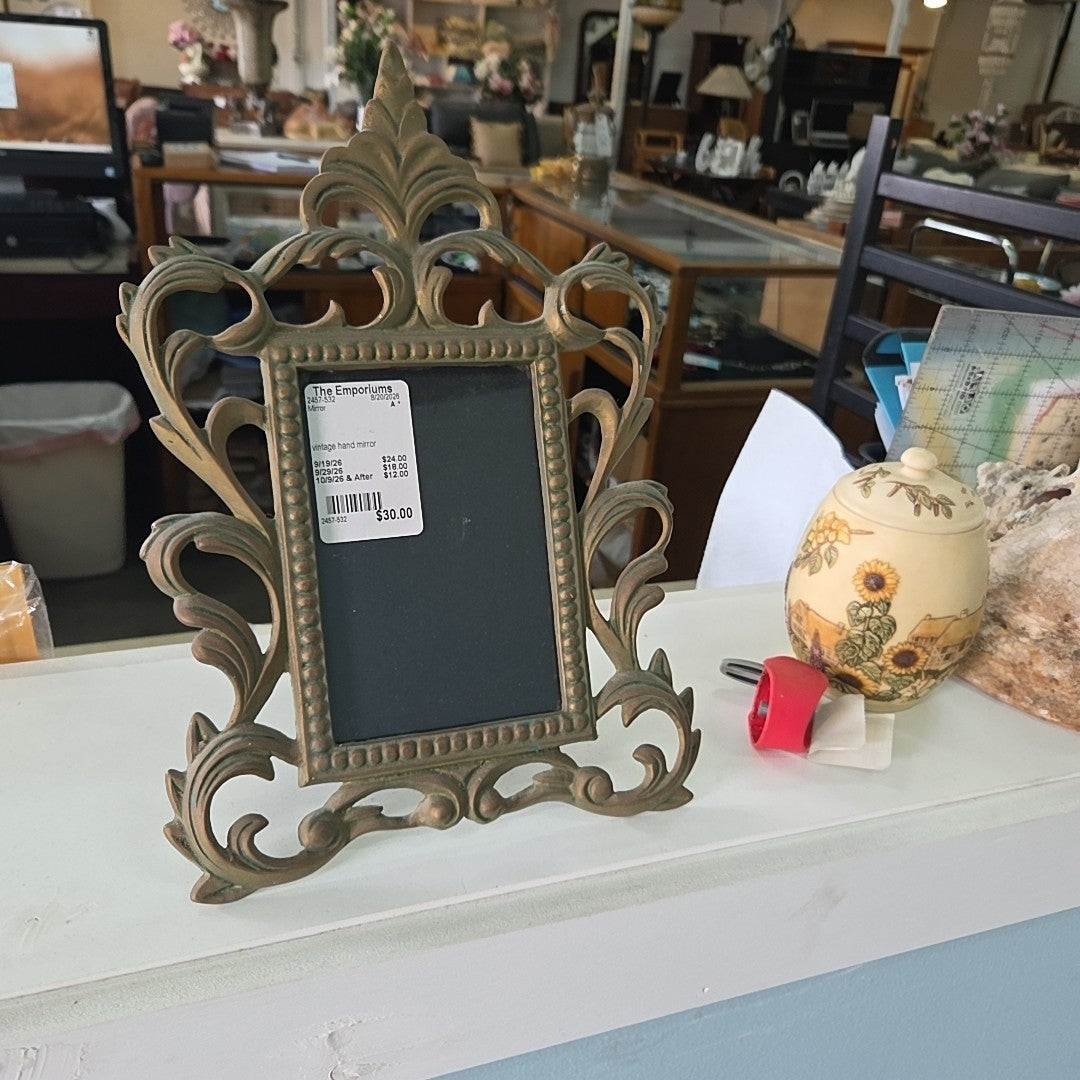 vintage hand mirror