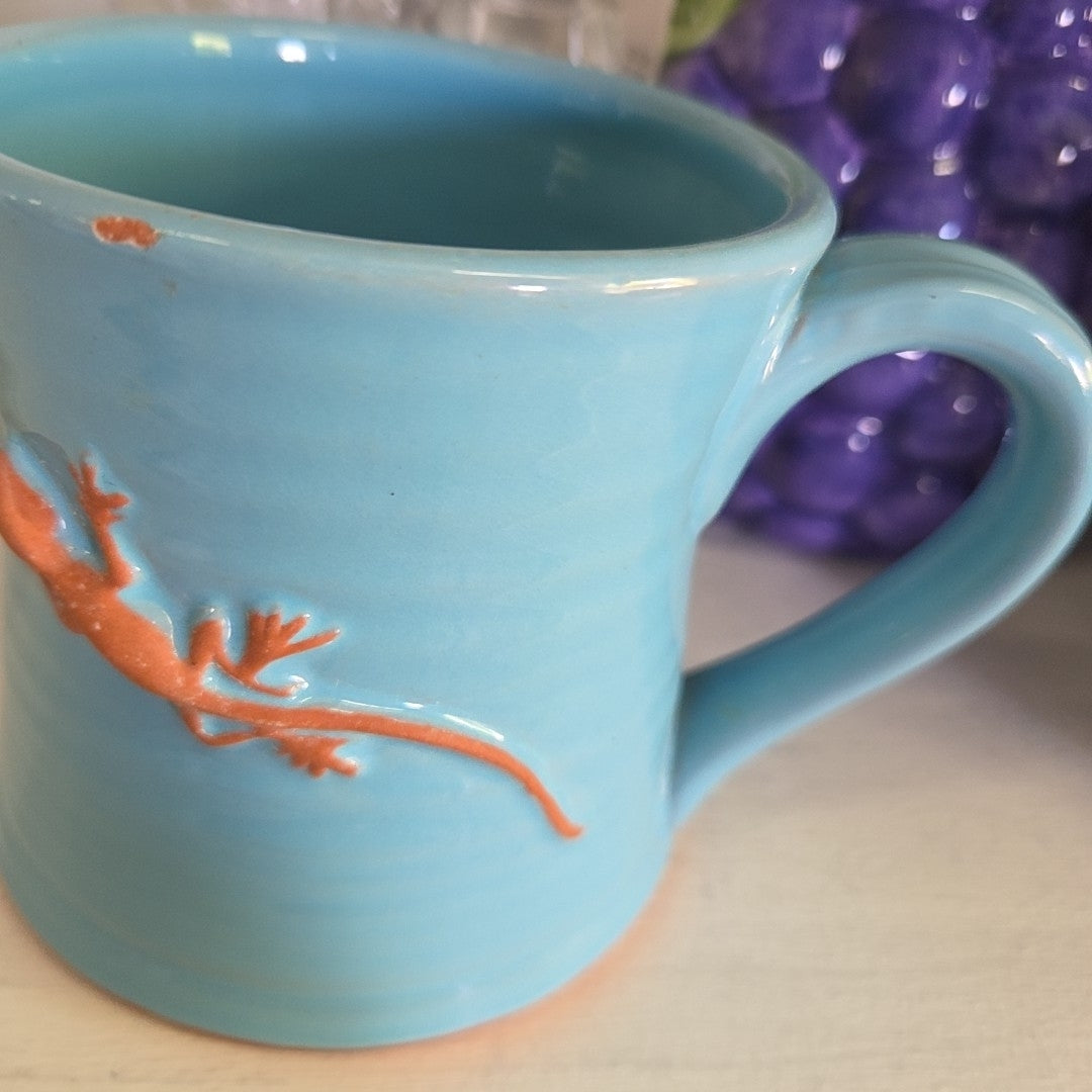 Cup gecko hand made mug