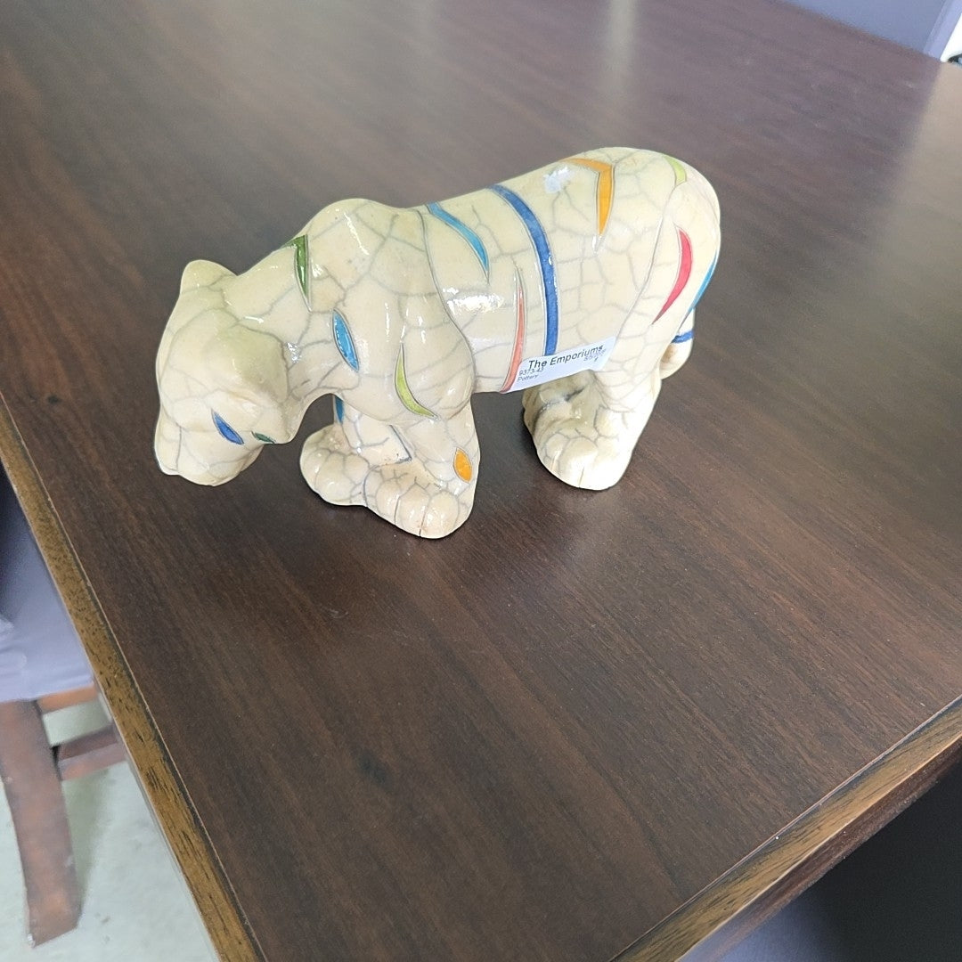 raku pottery lioness- south africa