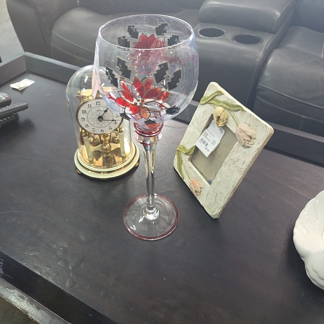 Tall Festive wine glass