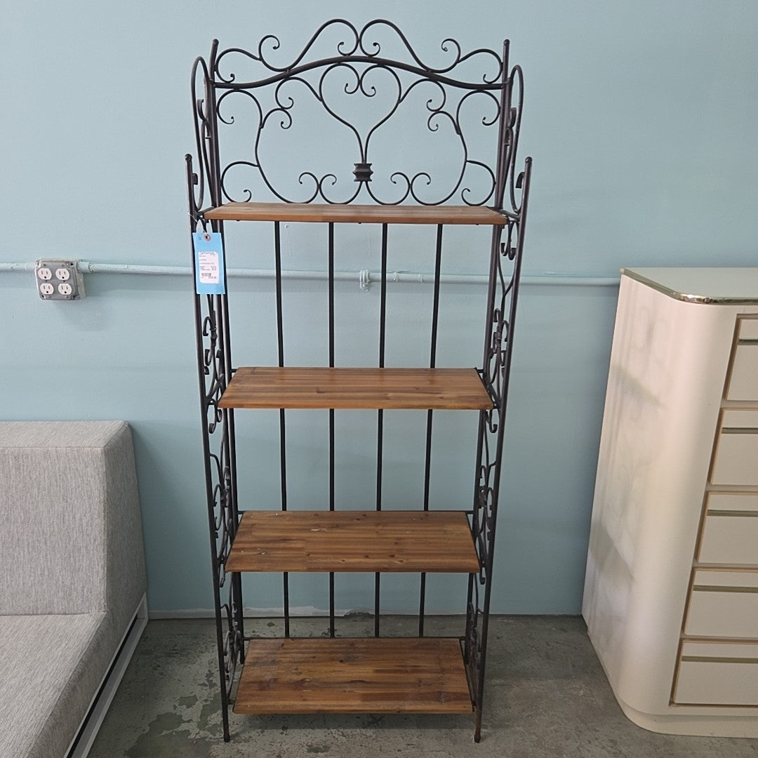 Wood/Metal Bakers Rack