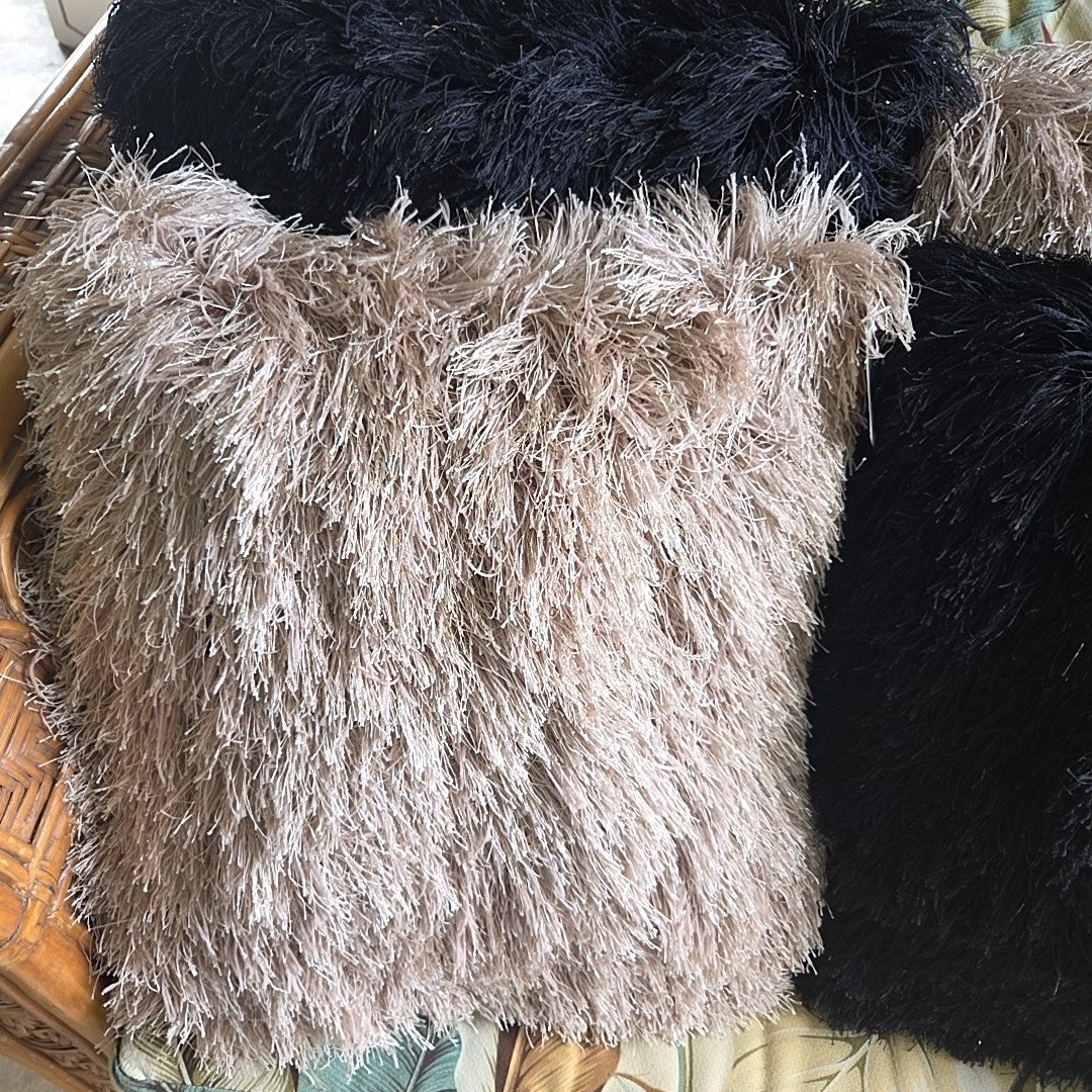 Faux fur pillow