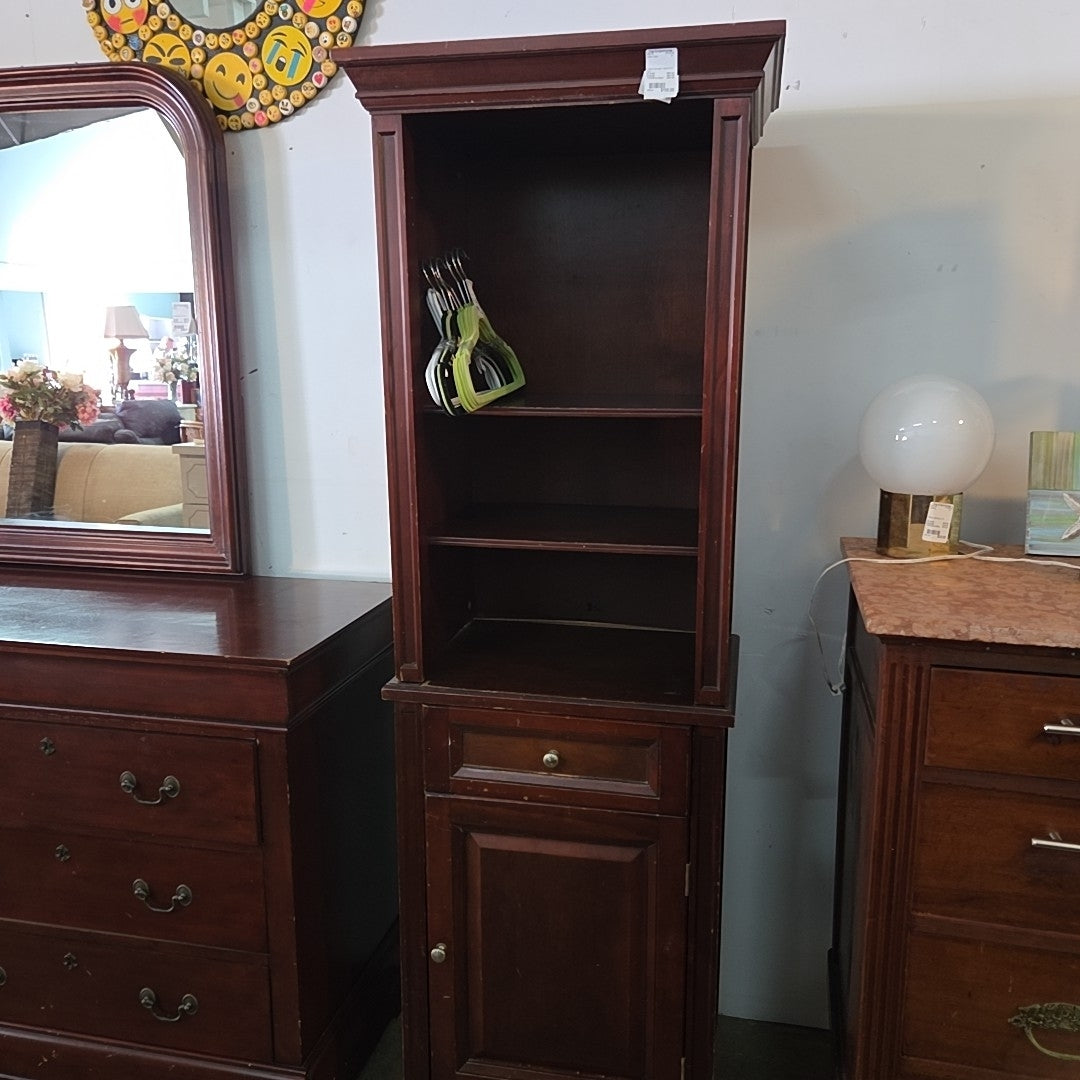 2 piece wooden cabinet w/ door