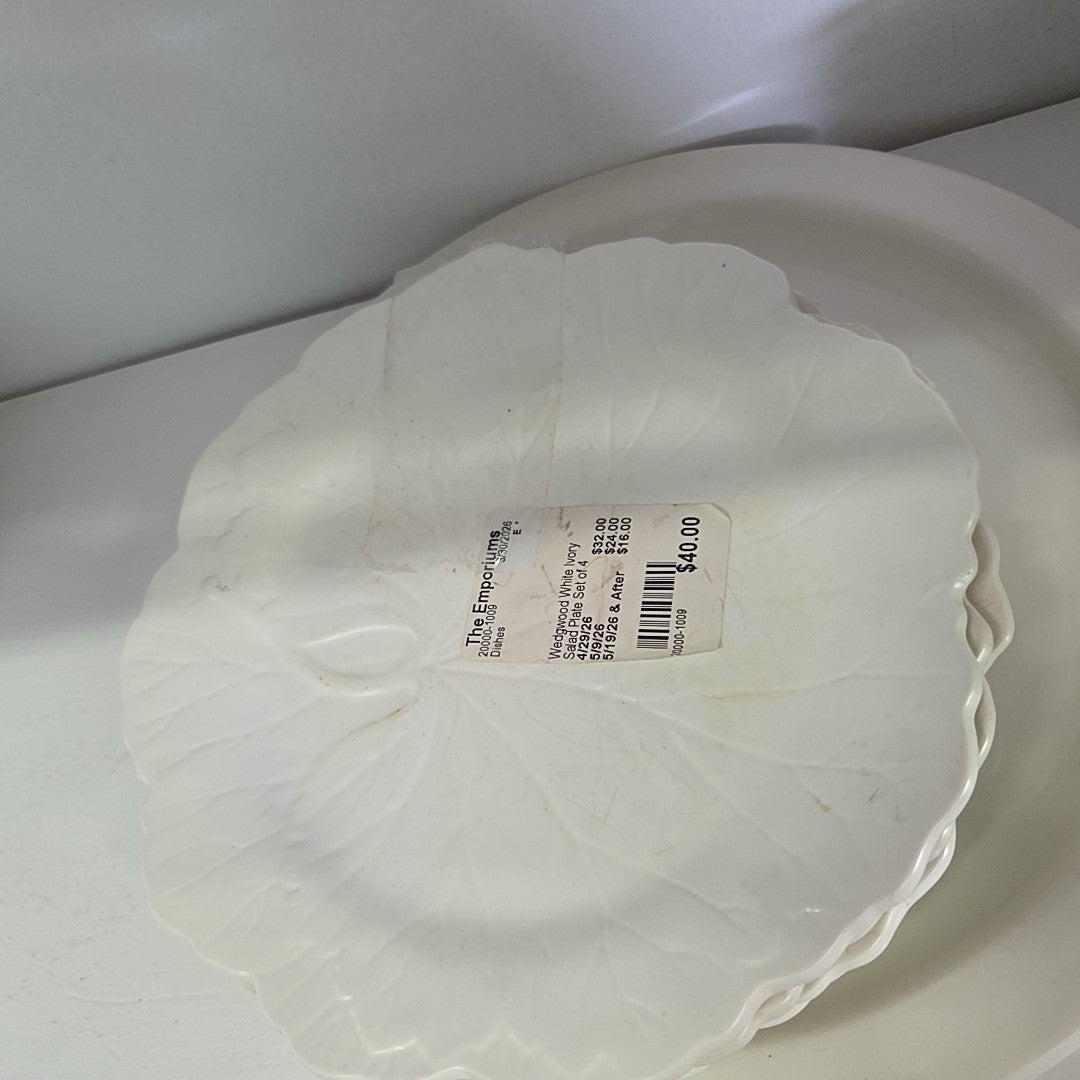 Wedgwood White Ivory Salad Plate Set of 4