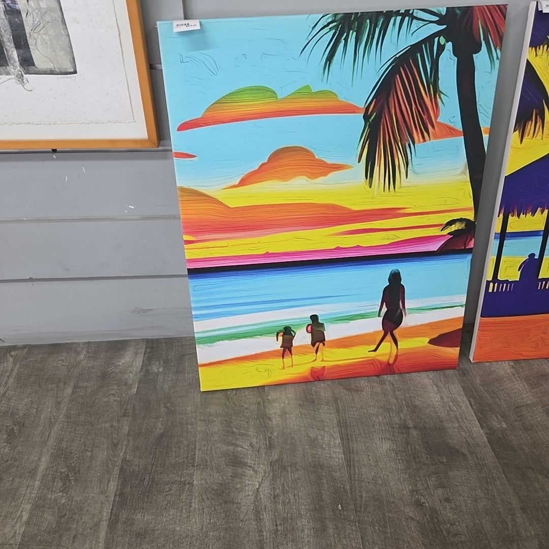 Art Work Beack Bright Yellow