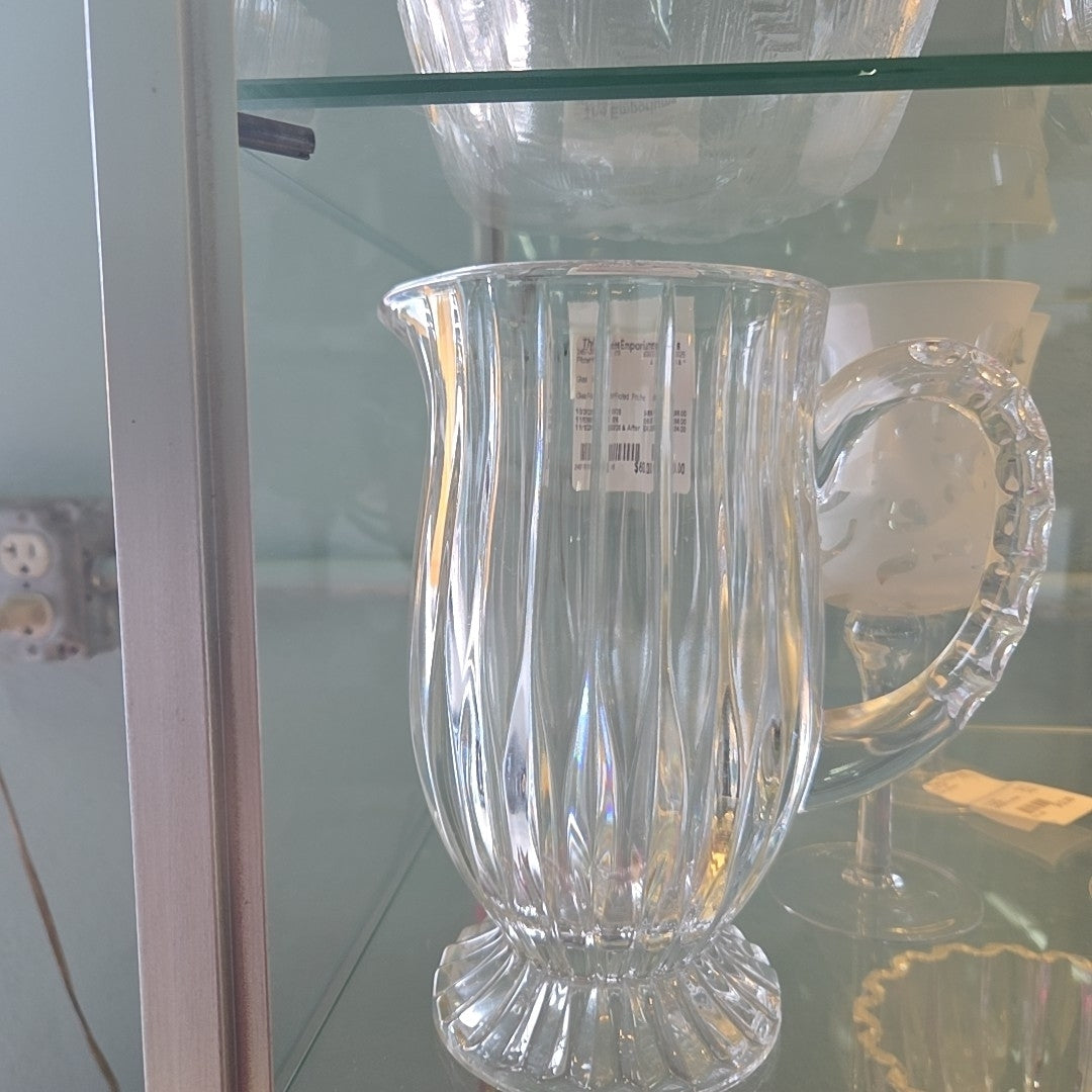 Glass Footed  Pitcher