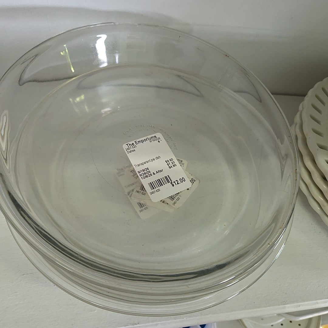 Transparent  pie dish
